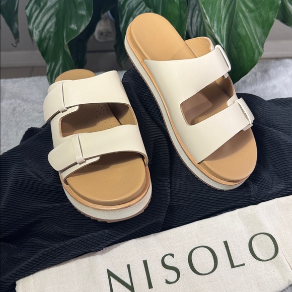 Nisolo Elia Go-To Flatform Leather Slide/Sandal Women's 6 - Picture 4 of 16